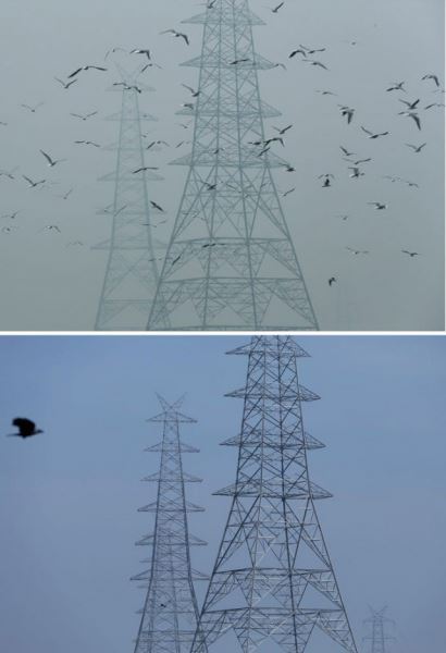 11 фотографий "до и после", демонстрирующих положительный эффект от карантина, снизившего уровень загрязнения воздуха