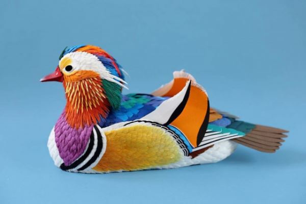 Реалистичные птицы из бумаги (23 фото)