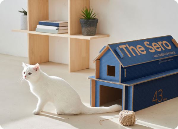 Samsung планирует поставлять свои телевизоры в упаковке, которую легко можно превратить в домик для кошки и другие полезные вещи для дома (11 фото)